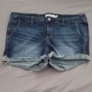 Torrid Blue Jean Frayed/Cutoff Shorts Size 18